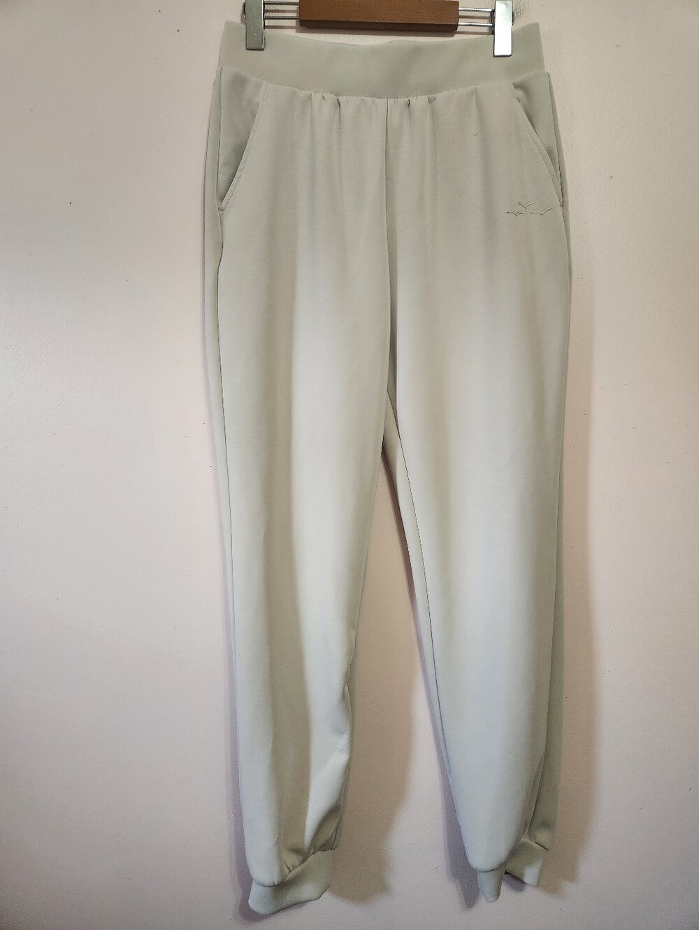 LAZYPANTS Cream Sueded Modal Blend Cozy Relaxed Loungewear Jogger Sweatpants M